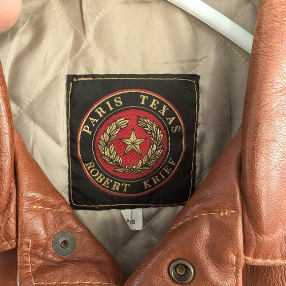 Vintage Brown Leather Biker Vest By Paris Texas Robert Krief ~ Size S - Picture 4 of 7
